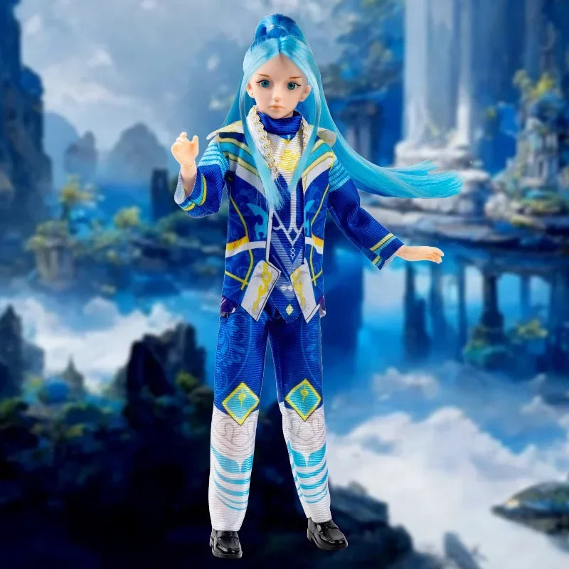 30cm Height Xiaowu Doll Full Set 1/6 Doll With Clothes Suit and Headdress Dress Up Toy for Girls