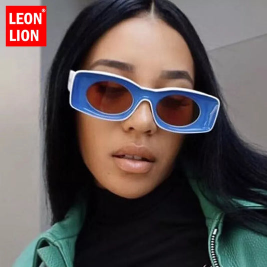 LeonLion 2023 Punk Square Sunglasses Women Luxury Brand Vintage Sunglasses Women Brand Glasses Women Fashion Gafas De Sol Mujer