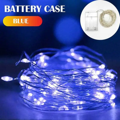 5 Colors LED Outdoor Light String Fairy Garland Battery Power Copper Wire Lights for Christmas Festoon Party Wedding