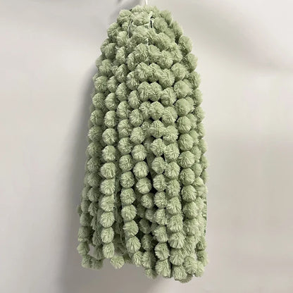 1m Faux Rabbit Fur Hairball Ribbon DIY Apparel Sewing Fluffy Trim Fabric Sewing for Quilt Clothing Christmas Apparel Decoration