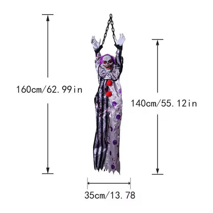 Halloween Decorations Electric Voice-Activated Hanging Ghost Clown Hanging Ghost Haunted House Horror Decoration Props