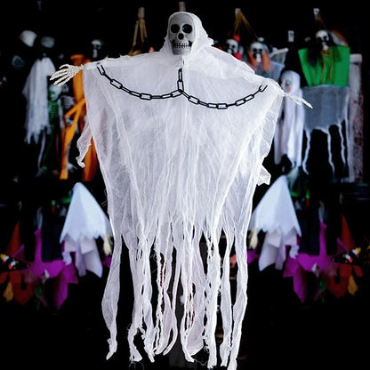 1-3pcs Halloween Hanging Ghost Decorations Skull Scary Gauze Fabric for Haunted House Porch Scary Props Terror Hanging Ornaments