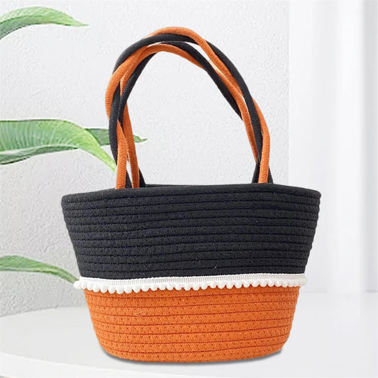 Spooky Halloween Candy Bucket Portable Sweets Holder Cute Trick-Or-Treat Bag Fun Party Favor for Children S Halloween