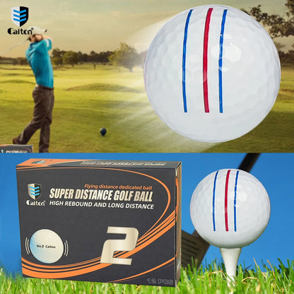 Caiton 12pcs Golf Super Long -Distance Double -Layer Ball, Lncrease 40+ Yards Flying Distance - Longer and Straighter, Soft Feel