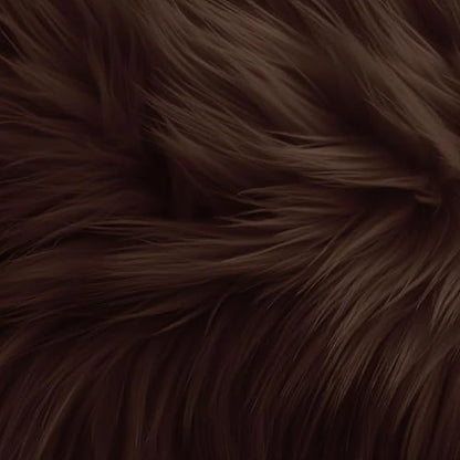 25*25Cm Faux Fur Fabric Square Artificial Fur Long Pile Plush Fabric for DIY Chair Cushion Crafts Dolls Beard Hair Decoration