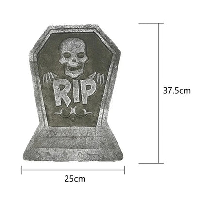 1Pcs Halloween Decoration Skeleton Tomb Tombstone With RIP Letters Bad Omens Haunted House Decor for Home Garden Frighten Kids