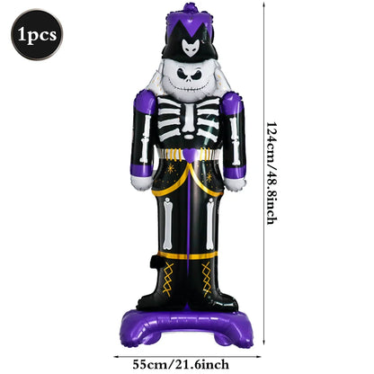 Halloween Decoration Balloons Large Witch Ghost Grim Reaper Tombstone Pumpkin Inflatable Foil Balloon Halloween Party Supplies