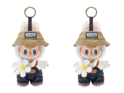 Labubu Keychain 1:1 Replica the Monsters Labubu Series Fall in Wild Doll Kid Toys Tide Play Pendant in Stock Birthday Gifts