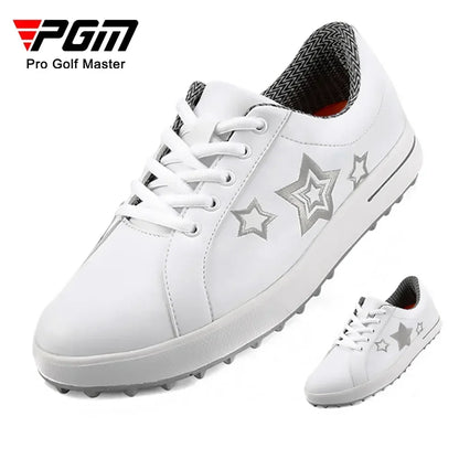 PGM Korean Women Golf Shoes Leisure Fixed Nail Waterproof Sneakers Non-Slip Girls Sports XZ113