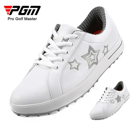 PGM Korean Women Golf Shoes Leisure Fixed Nail Waterproof Sneakers Non-Slip Girls Sports XZ113