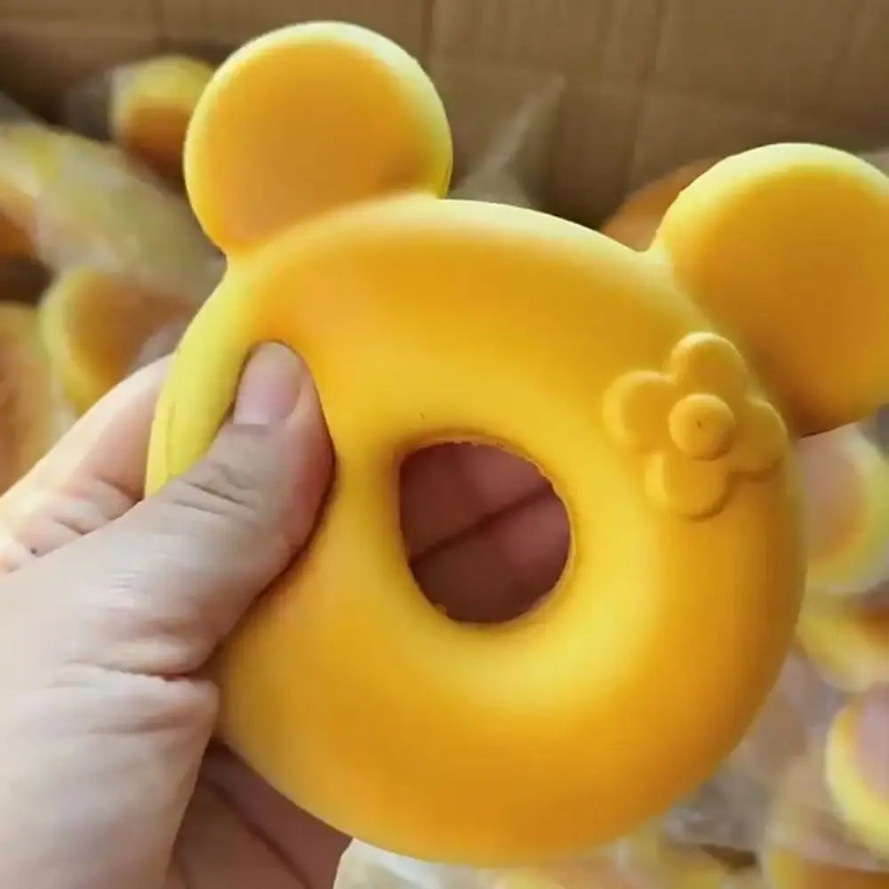 Funny Donut Vent Squeezing Toys Bear Ears Slow Rebound Baking Pinch Toy Relaxed Anti-Fidget Cartoon Pinch Toy Children