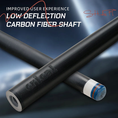CRICAL CL-PRO Carbon Fiber Pool Cue Stick With 12.5mm Tip 3 * 8/8 Joint Pin  Low Deflection  for Professional 1/2 Billiard Cue