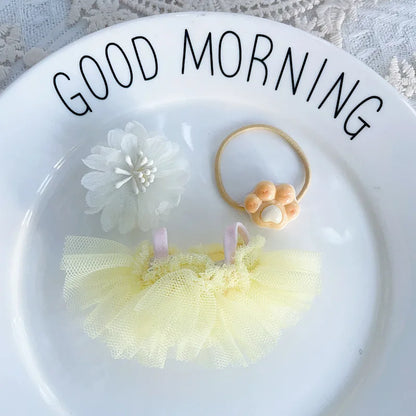 Mini Labubu Clothes Ballet Dress Wiht Handband for 10.5cm Labubu V4 Doll Clothes Outfit Accessories Ropa Labubu