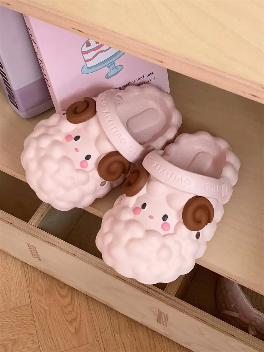 Parent Child Cute Lamb Slipper Shoes for Boys and Girls Eva Slippers Beach Children Sandals Summer Slides Shoes