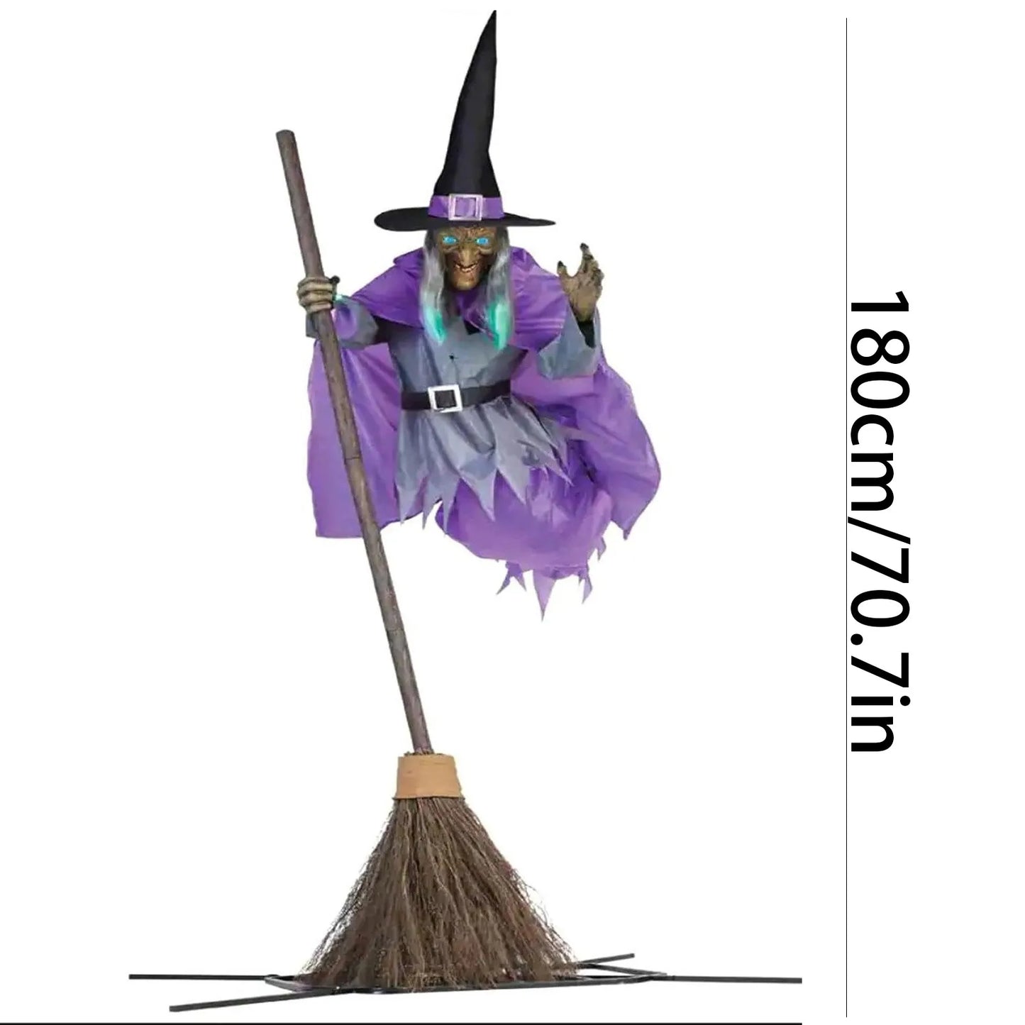 Halloween Decoration Flying Scary Terrifying Voice  Witch Hanging Luminous Soundmaking Garden Lawn Indoor Horror Decoration