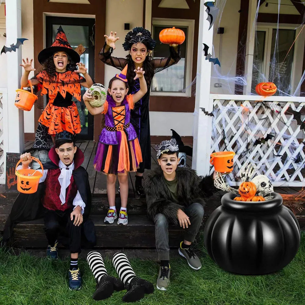 Inflatable Witch Pot Halloween Large Multi-Functional Ice Bucket Candy Container Party Horror Props to Halloween Decoration