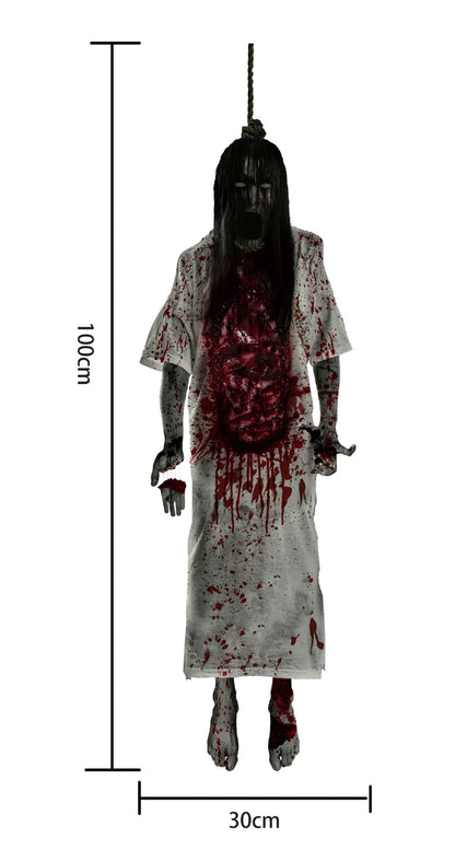 Halloween Skeleton Ghost Window Sticker Horror Female Ghost Window Clings Decals Bloody Skull Wall Sticker Halloween Party Decor