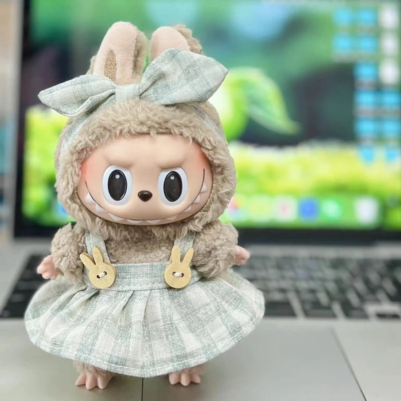 17cm Cute Mini Plush Doll'S Clothes Outfit Accessories for Korea Kpop Exo Labubu Idol Dolls Sweater Hoodie Clothing DIY Kid Gift