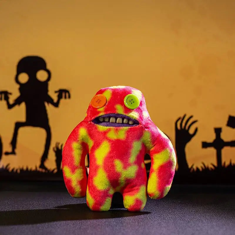 Latest Halloween Cute Teeth Monster KT Cat Doll Stuffed Plush Toy Doll Cartoon Anime Cute Children's Birthday Gift Fun Doll