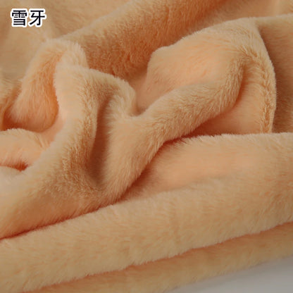 Plain Faux Fur Fabric Smooth by the Meter for Clothes Coats Dolls Sewing Thickened Imitation Rex Rabbit Plush Textile Soft Silky