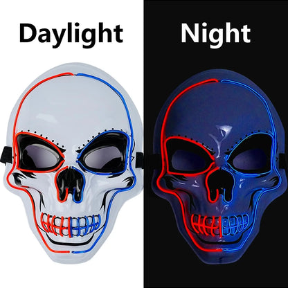 OceanWings Halloween Mask LED Light Up Costumes Scary Mask for Party Supplies Favor
