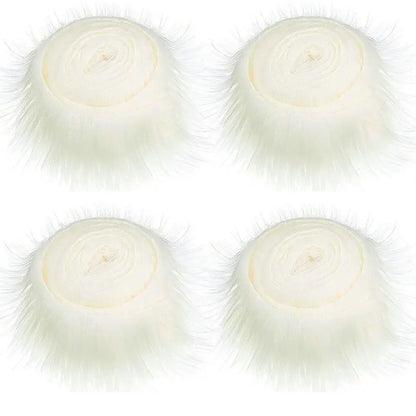 1.5M Faux Fur Ribbon Tapes Trim Fabric Roll Plush Fur Stripe Long Plush Fur Fabric Fluffy Trimming for Winter Costume DIY Crafts