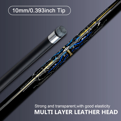 Professional  Chinese Snooker Pool Cue Stick 10mm Carbon Fiber Blue Mechanical Ideal for Competitive Gifts Billiards Accessories