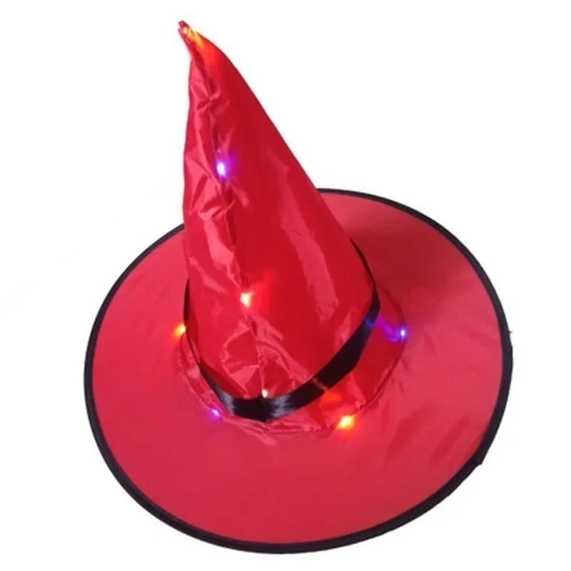 Halloween Decoration Outdoor Hanging Lighted Glowing Witch Hat Lights String Battery  Outdoor Yard Tree Decorations