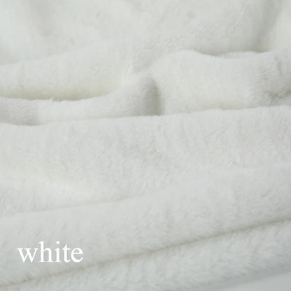Ultra-Soft 19.69*19.69inch Short Plush Shaggy Faux Fur Fabric Sewing Fabric Supplies Fluffy Luxuriously Cushy for DIY Making