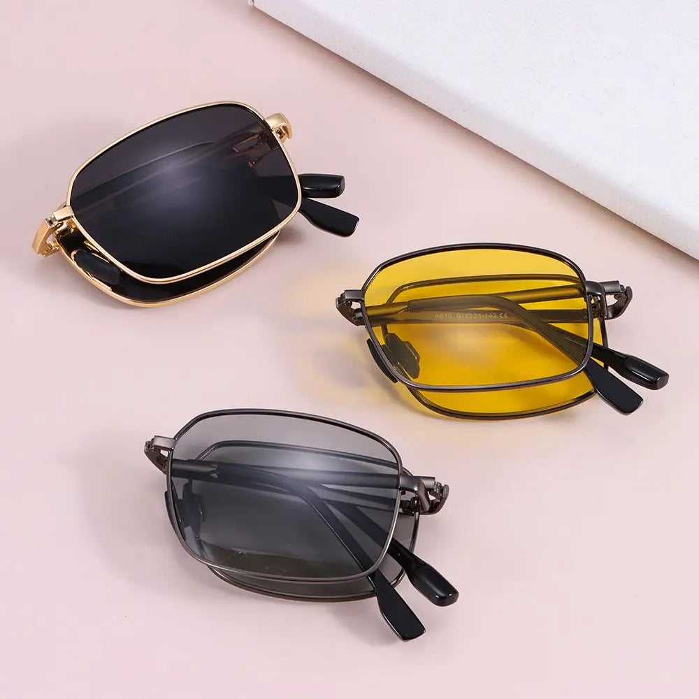 Metal Frame Portable Eyewear Folding Polarized Photochromic Sunglasses Sunglasses for Men Driving Glasses
