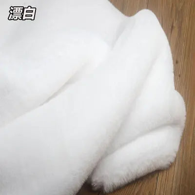 Faux Fur Thickening Rabbit Fur Faux Plush Fabric for Coat Pillow Vest Collar Hat Short Pile Plush Fur Tissu Telas Fabric Carpet