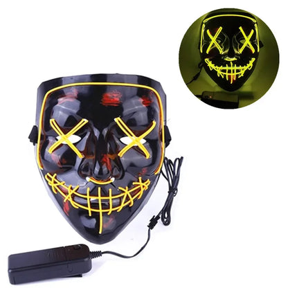 Halloween Mask LED Light Up Mask Scary Mask for Festival Cosplay Halloween Costume Masquerade Parties,Carnival,Gift