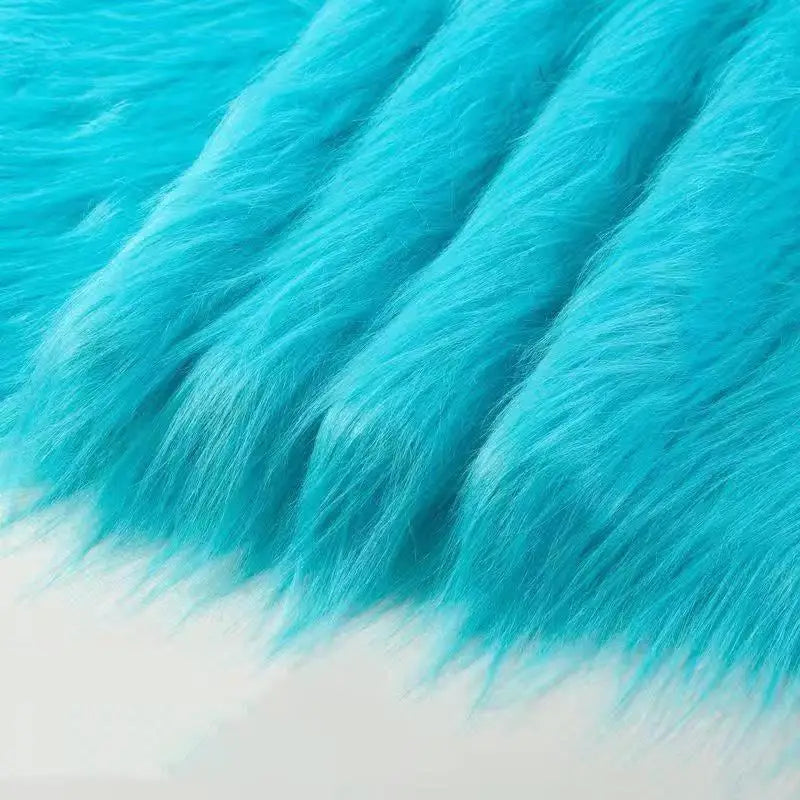 5x180cm Long Faux Fur Plush Silk Fabric Handmade DIY Doll Garment Toy Beard Hair Immitation Fox Fur Plush Ribbon Fabric