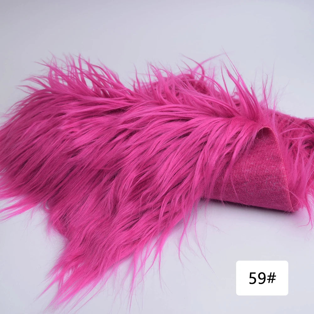 25x45cm 8cm Pile  Faux Fur Fabric for Sewing Make Cotton Doll Hair Diy Handmade Home Decoration Cosplay Fabric for Needlework