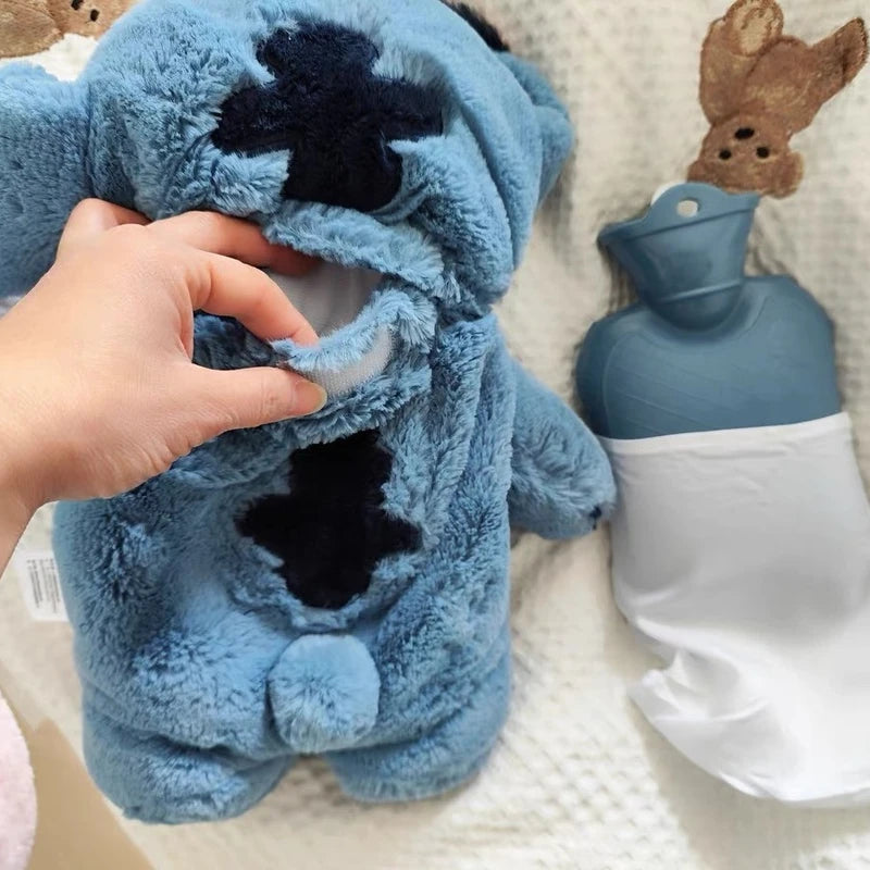Disney Plush Hand Warm Bottle Stitch Cartoon Water Filled Hand Warmer Cute Lotso Hot Water Bottles Christmas Gift for Girlfrien