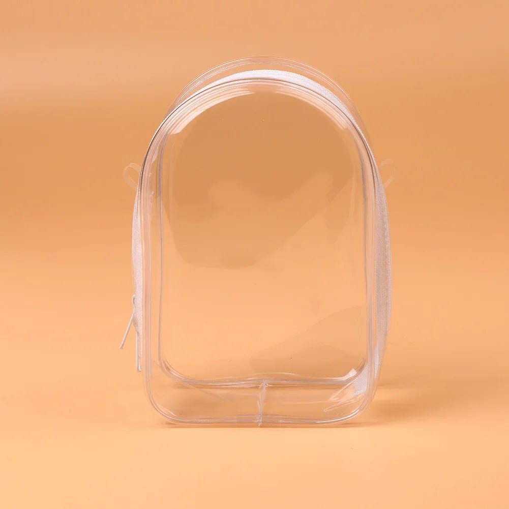 For 15cm Labubu V2 Sitting Party Cotton Doll Crossbody Pain Bag Pvc Storage Bag Hairball Dolls Display Bag (No Dolls)