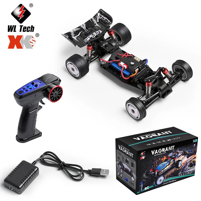 New Wl Tech 244016 Rc Model of Remote Control High-Speed 1: 24 Electric Two-Wheel Drive Electric Competitive High-Speed Toy Gift