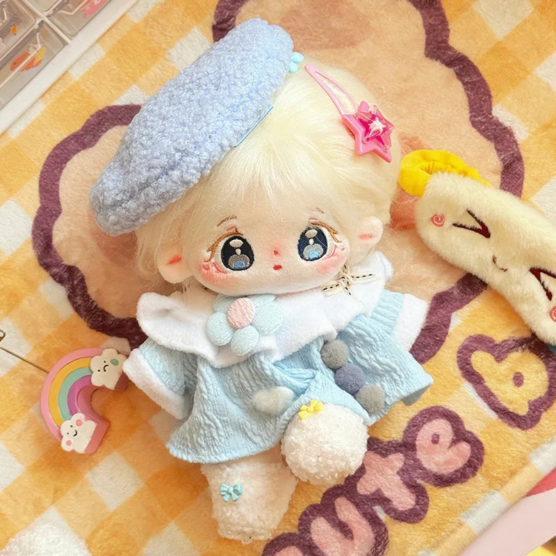 20cm Kawaii Plush Cotton Doll Anime Stuffed Idol Doll Outfit Baby Plushies Toys Star Dolls Action Figure Dress Girls Kids Gifts