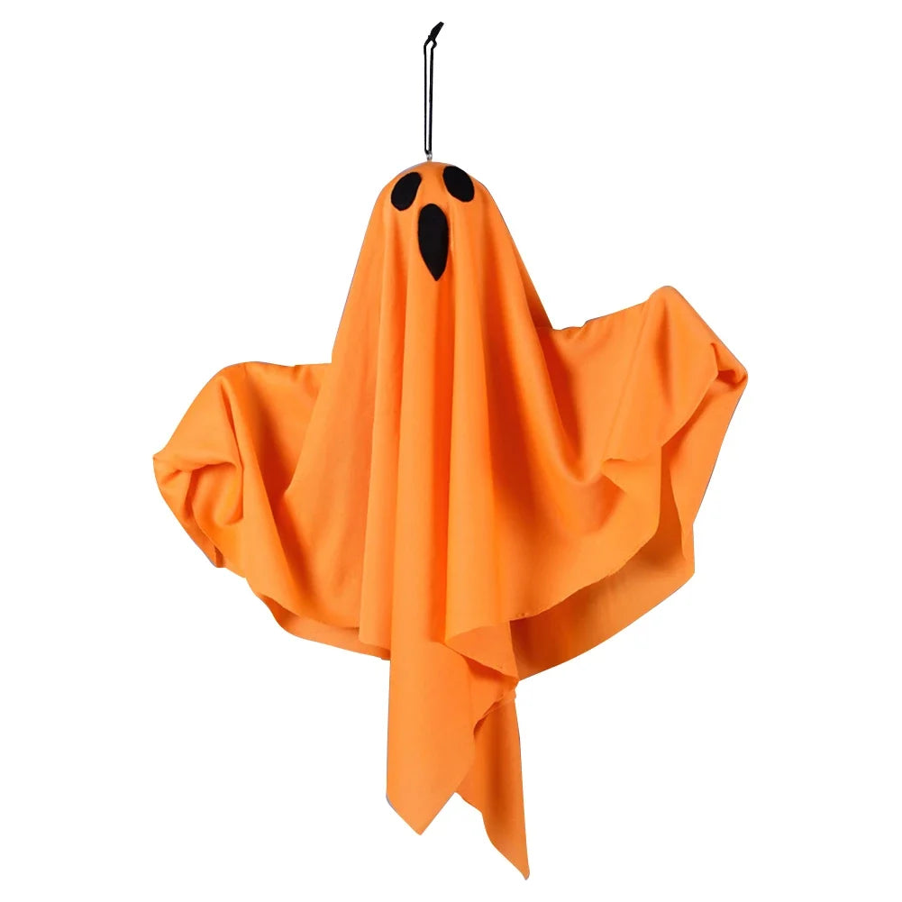 Halloween LED Hanging Ghost Light IP65 Waterproof Halloween Glowing White Ghost Glowing Door Hanging Ghost for Halloween Party