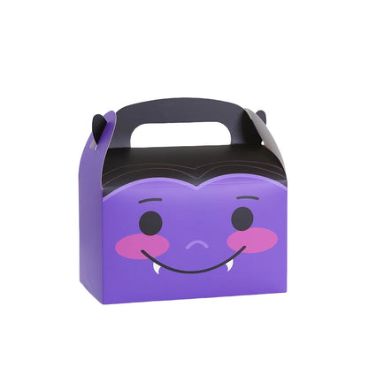 10/24pcs Halloween Treat Boxes Monster Pumpkin Cat Mummy Vampire Skull Paper Gift Box for Candy Cookie Party Favors