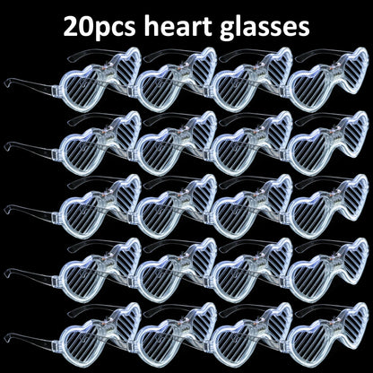 White Wedding Mix Sets LED Light Up Glasses Glow Bracelets and Flashing Bumpy Rings Wedding Party Favors Supplies