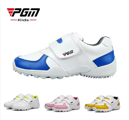 PGM Children Girls Boys Golf Shoes Anti-Skid Leather Outdoor Kids Sneakers Sports Shoes