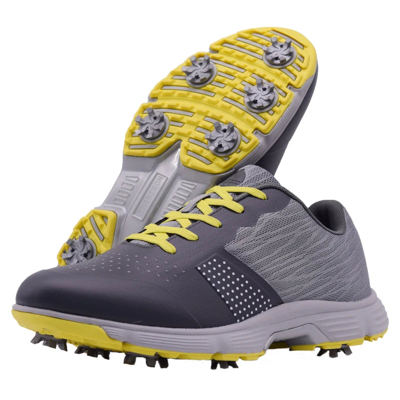 Men Professional Golf Shoes Men Spikes Golf Sneakers Anti Slip Walking Footwears