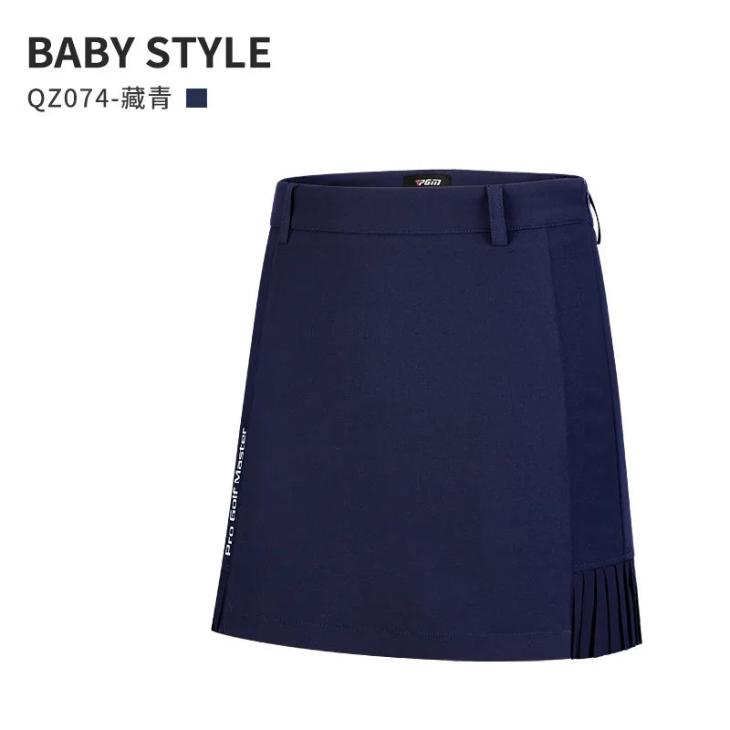 PGM Women's Sports Short Skirt Pleated Golf Tennis Skirt Ladies Outdoor High Waisted Tennis Skorts Quick-Dry Pencil