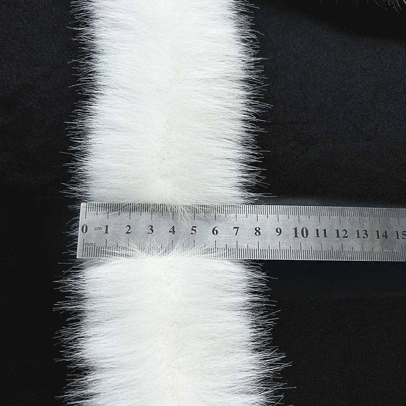 1M Faux Fur Ribbon Tapes DIY Apparel Sewing Fluffy Trim Trimming Fabric Sewing Costume White Plush Fur Coat Garment Decoration