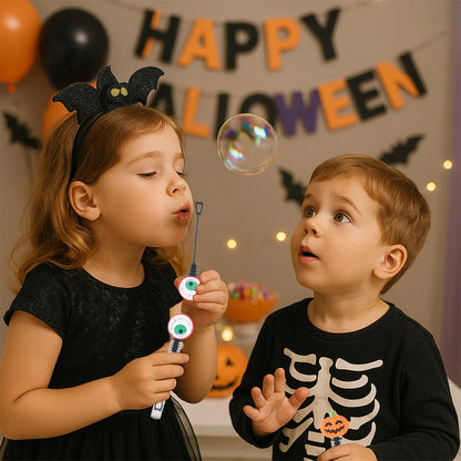 10/20pcs Halloween Pumpkin Ghost Bat Bubble Wand Soap Bottle Tube DIY Gifts for Kids Horror Halloween Party Decorations Supplies