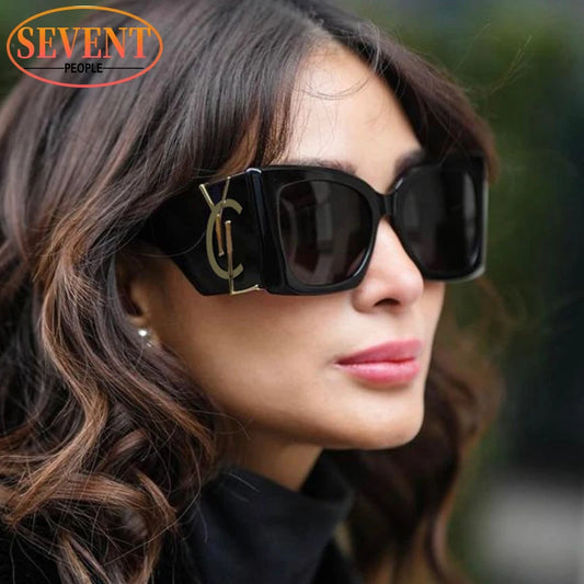 Oversized Cat Eye Sunglasses Women 2025 Luxury Brand Designer Fashion Square Sun Glasses for Female New Trend Big Frame Sunglass