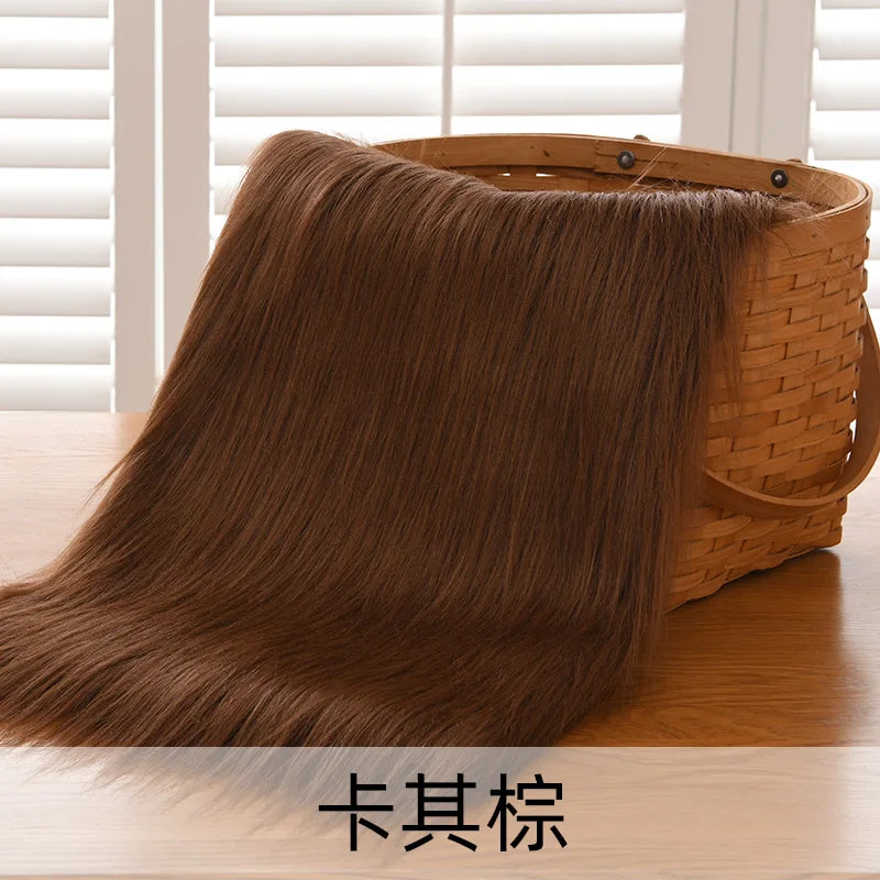 Dolls Long Plush Fabric Per Meter for Upholstery Coats Chair Cover Sewing Plain Fashion Fur Textile Needlework Thick Comfortable