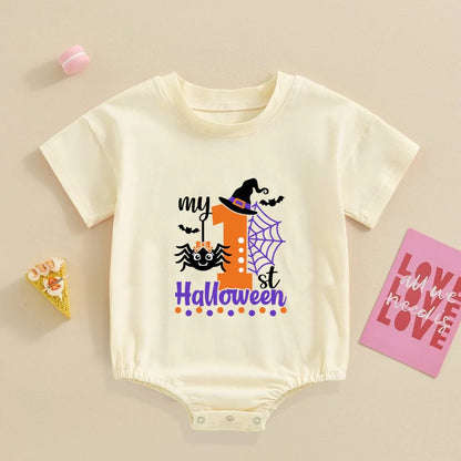 My First Halloween Print Baby Bubbles Romper Halloween Party Infant Outfit Bodysuit Newborn Large Jumpsuit Newborn Retro Clothes