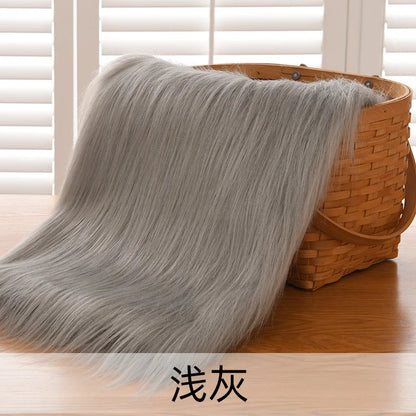 Dolls Long Plush Fabric Per Meter for Upholstery Coats Chair Cover Sewing Plain Fashion Fur Textile Needlework Thick Comfortable
